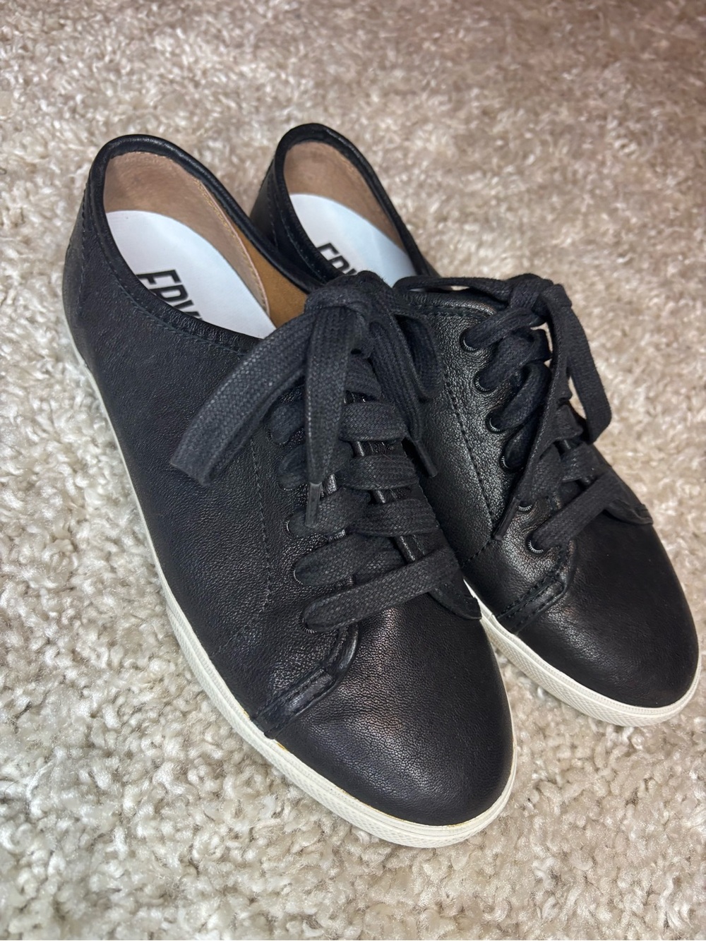 Frye Black Leather Low-Top Sneakers